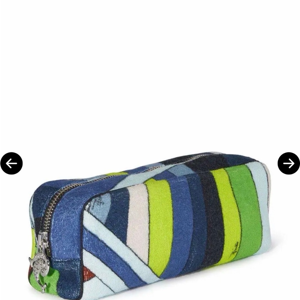 Emilio Pucci Multicolor Stripe Makeup Bag